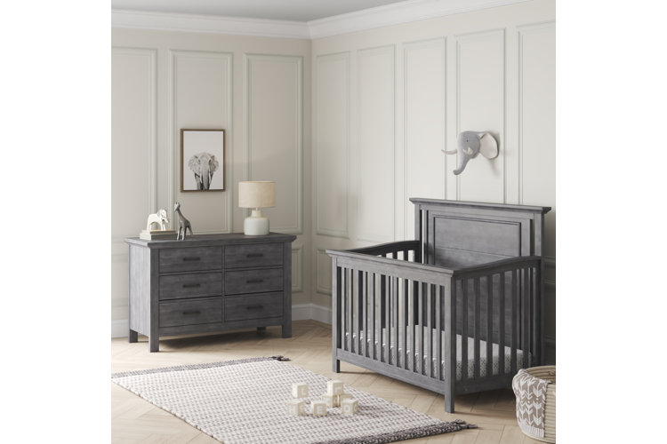 Boy nursery white store crib